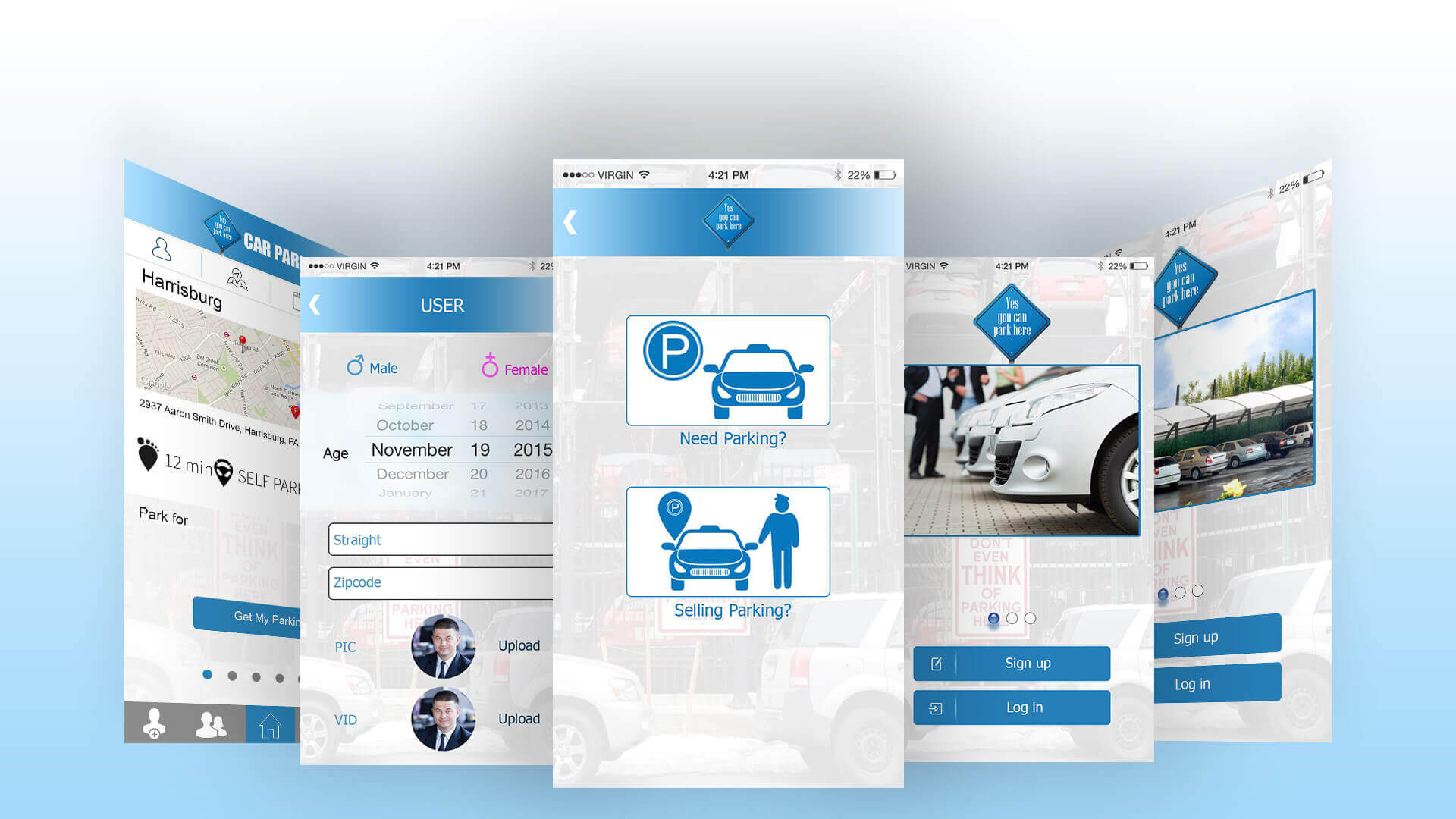 UI Design for Car Parking App