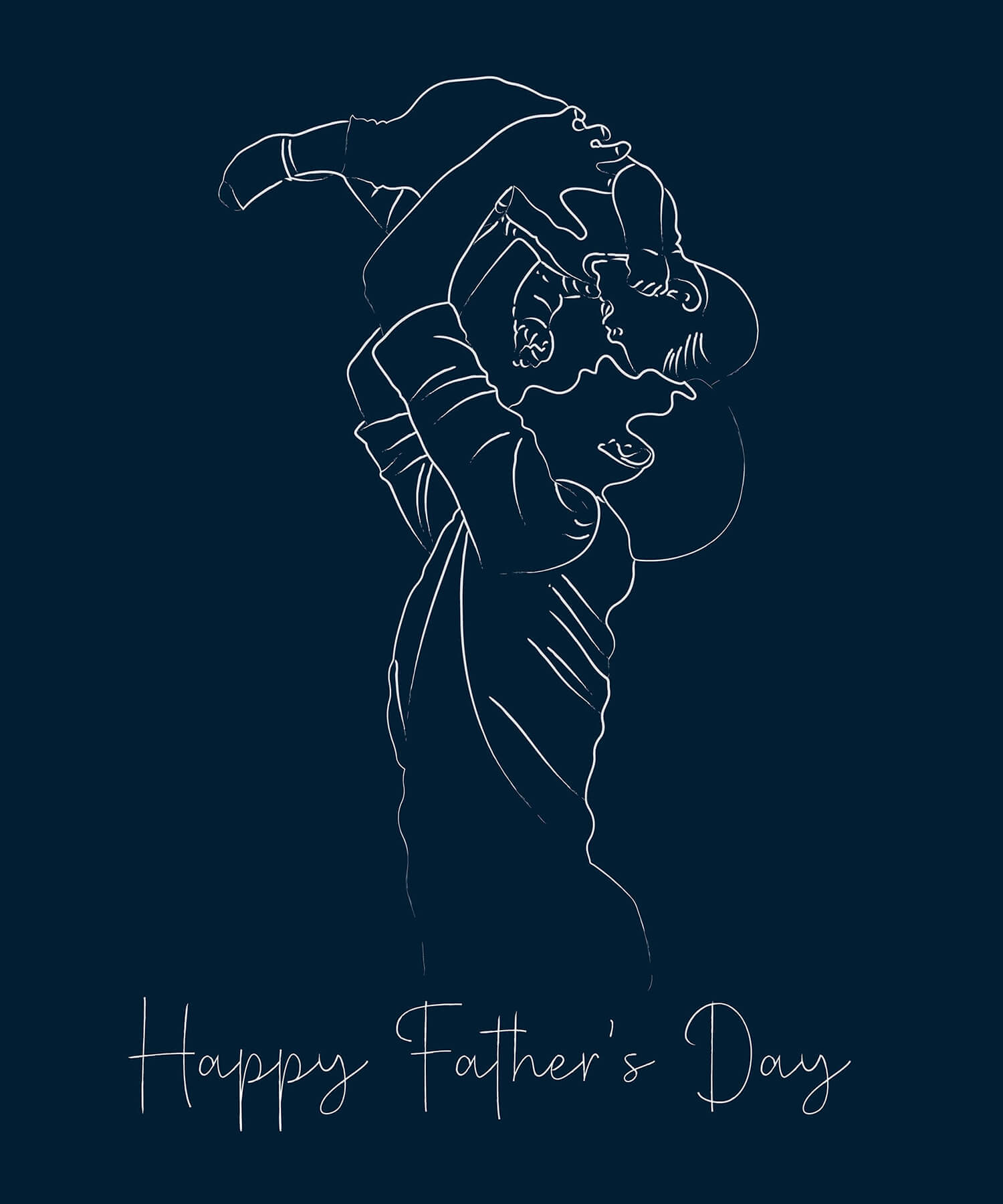 Hand Drawn Line Art for Father’s Day