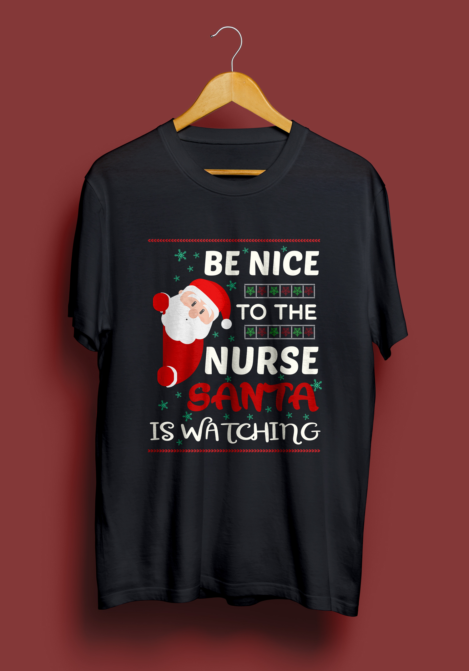 T-Shirt Design for Christmas and Nurse Niche
