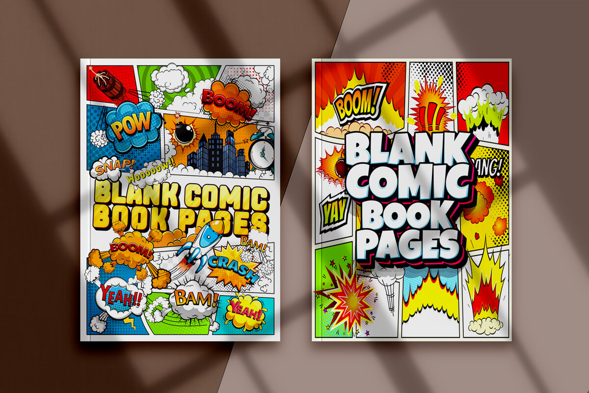 Blank Comic Book Cover Design for KDP