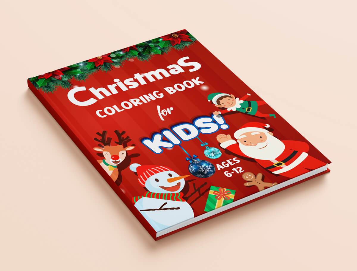 Christmas Coloring Book Cover for KDP