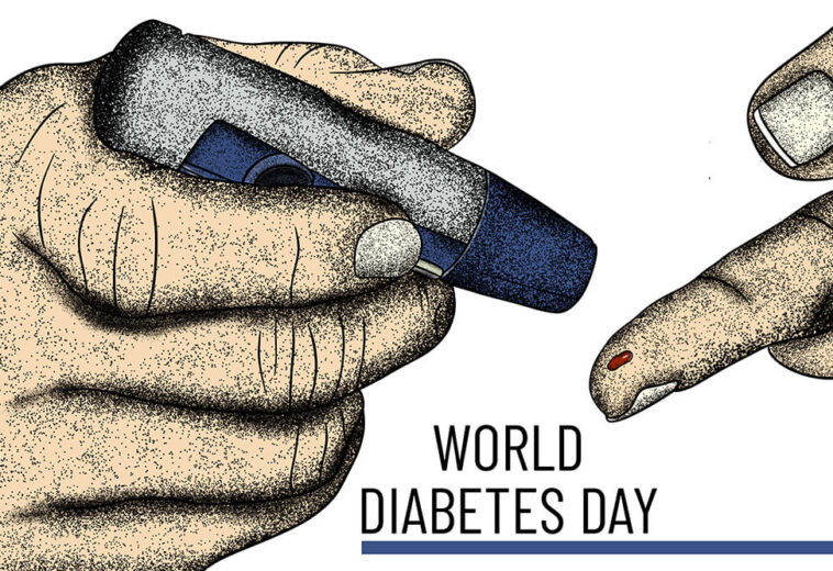 Hand Drawn Stippling Art for Diabetes Day