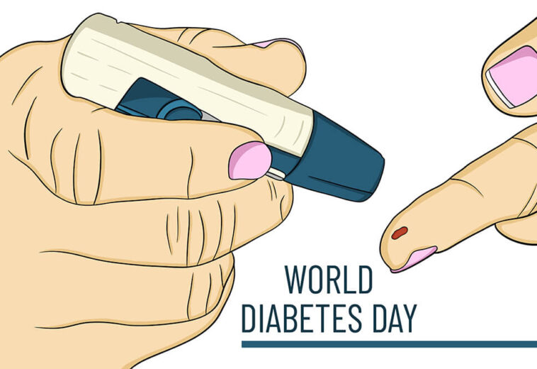 Hand Drawn Vector Illustration for Diabetes Day