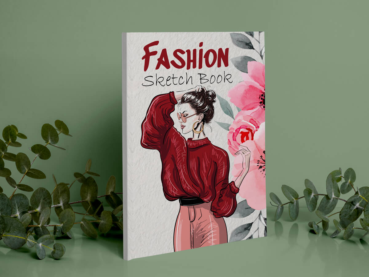 Fashion Sketchbook Cover Design for KDP