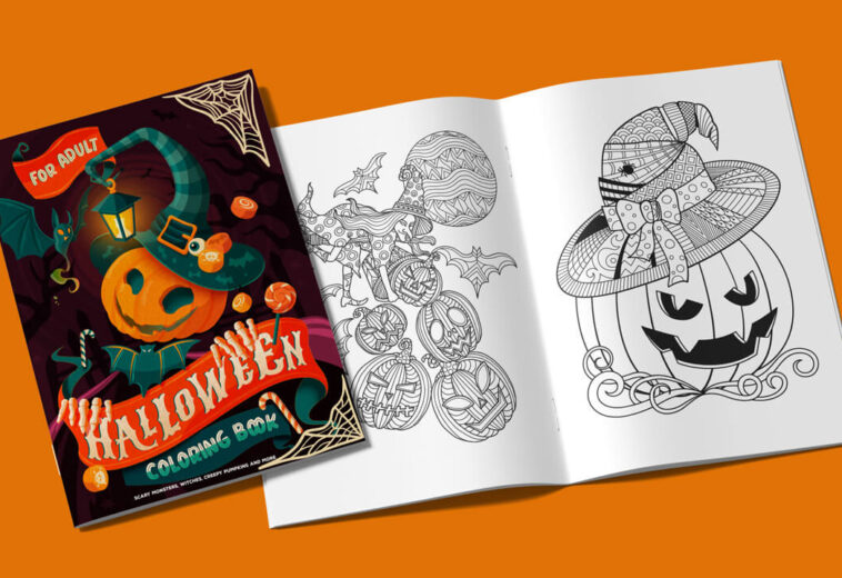Halloween Coloring Book Cover Design for KDP