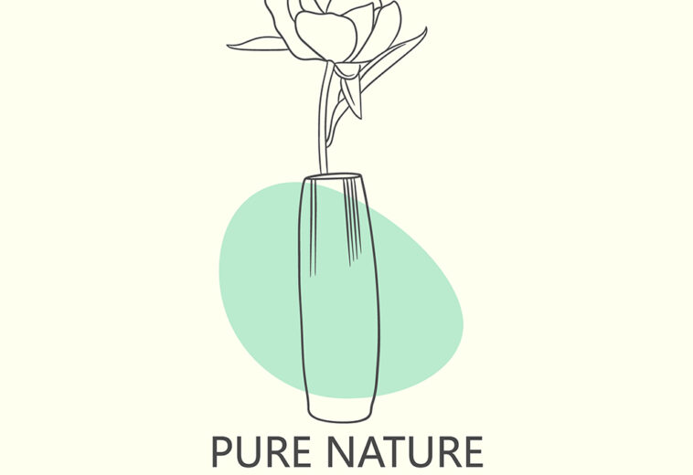 Hand Drawn Aesthetic Botanical Natural Logo for Branding in Modern Design