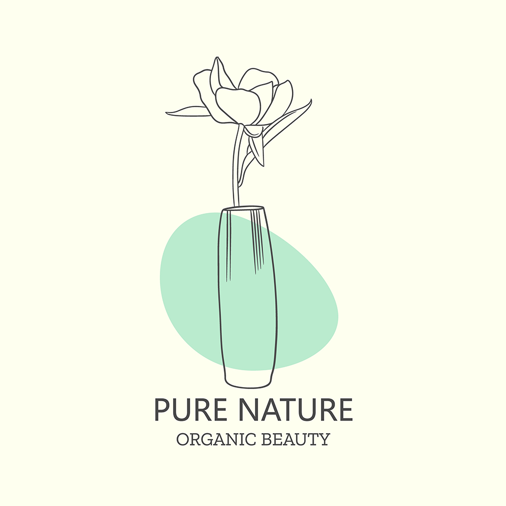 Hand Drawn Aesthetic Botanical Natural Logo for Branding in Modern Design