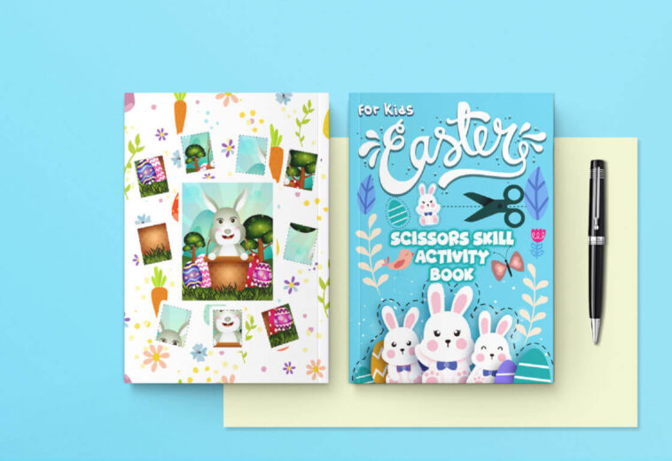 Easter Scissors Skill Activity Book Cover Design