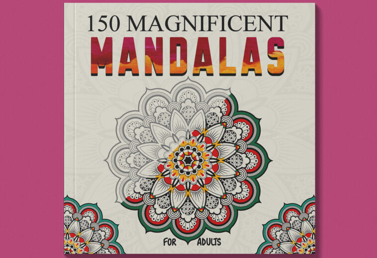 Mandala Coloring Book Page Cover Design