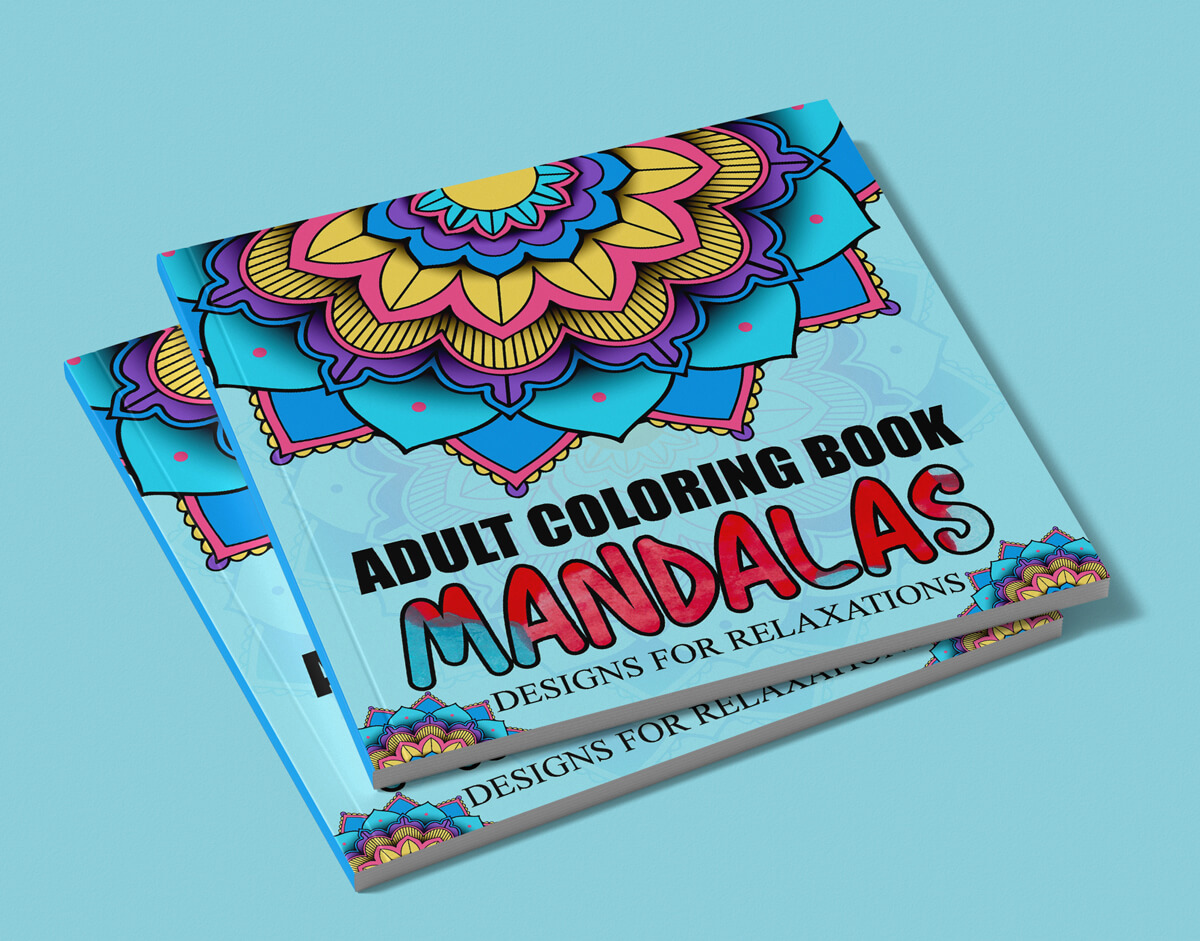 Mandala Coloring Book Page Cover Design
