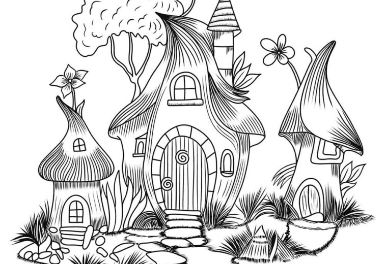 Hand Drawn Fantasy House Vector Illustration