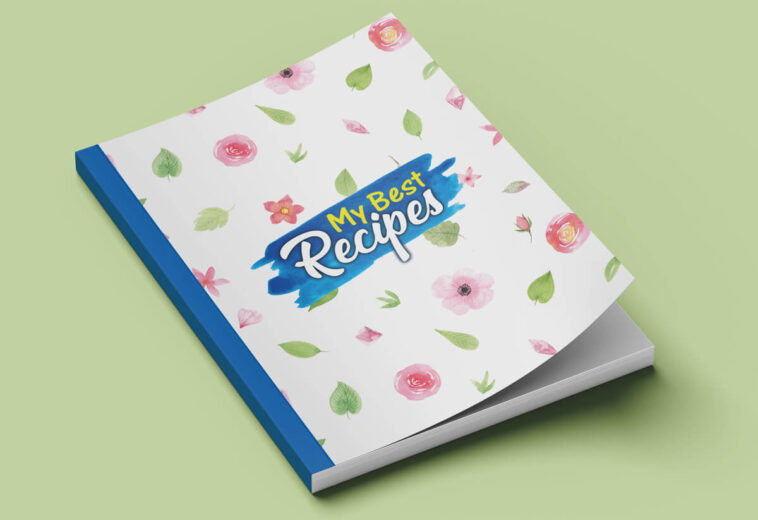 Blank Recipe Book Cover Design