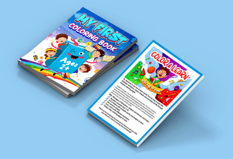 Coloring Book for Kids Cover Design
