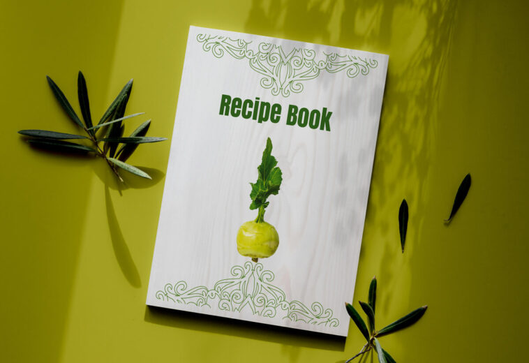 Black Recipe Book Cover Design