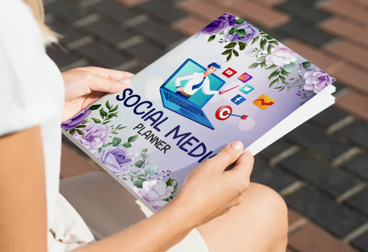 Social Media Planner Book Cover Design