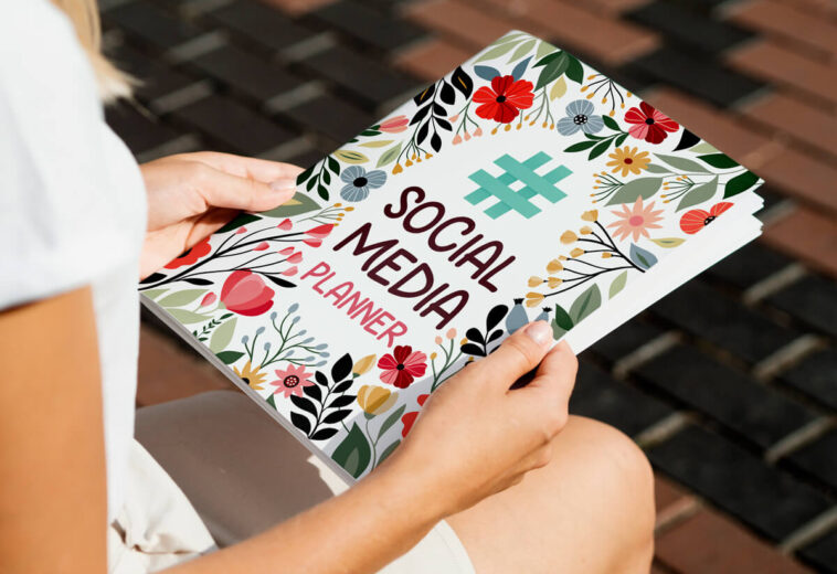 Social Media Planner Book Cover Design