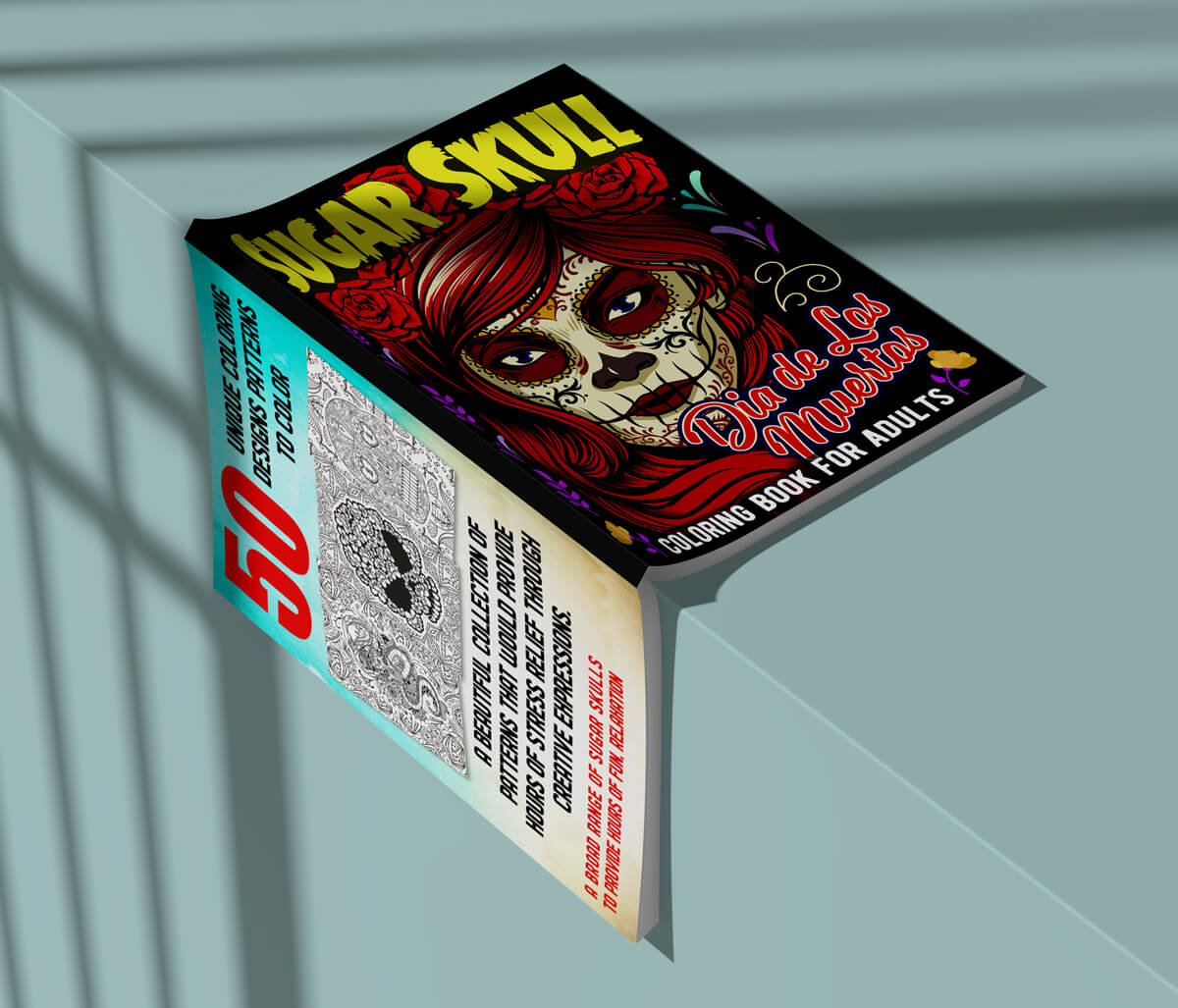 Sugar Skull Coloring Book Cover