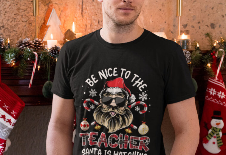 T-Shirt Design for Christmas and Teacher Niche