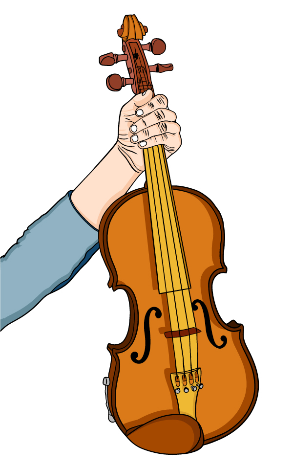 Hand Drawn Violin Vector Illustration