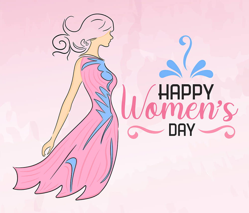 Happy Women’s Day Banner Illustration